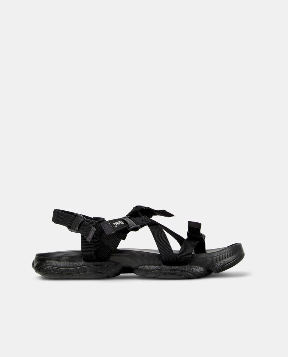 Sandálias Rasas Karst Sandal com Velcro Preto-1