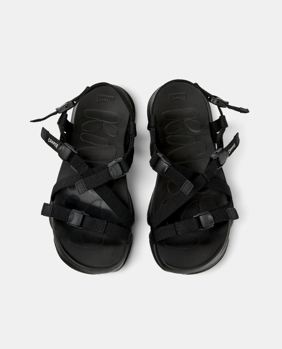 Sandálias Rasas Karst Sandal com Velcro Preto-2