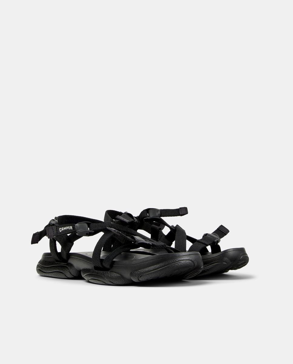 Sandálias Rasas Karst Sandal com Velcro Preto-5
