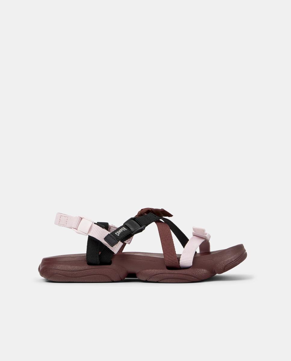 Sandálias Rasas Karst Sandal com Velcro Bordeaux-1