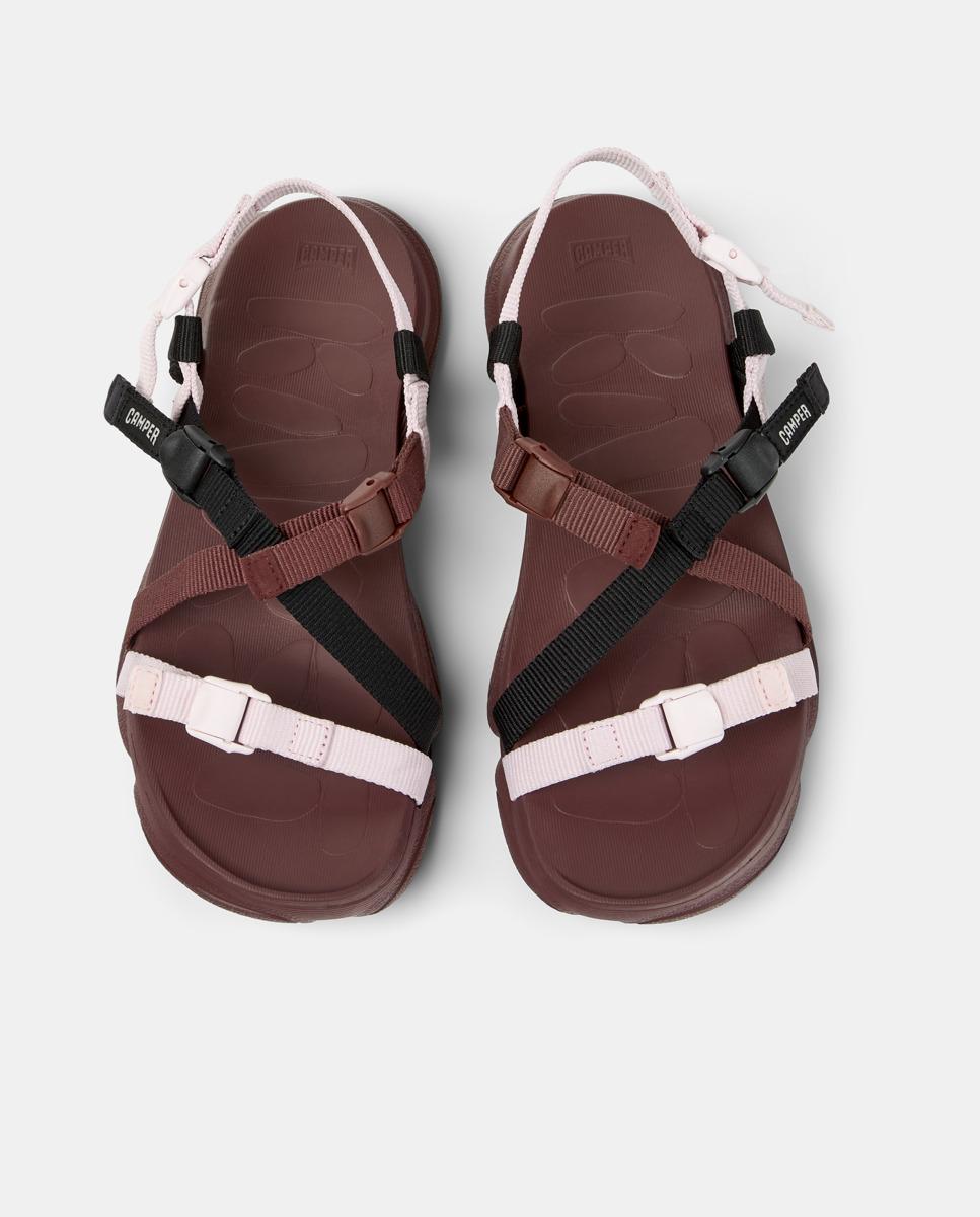 Sandálias Rasas Karst Sandal com Velcro Bordeaux-2