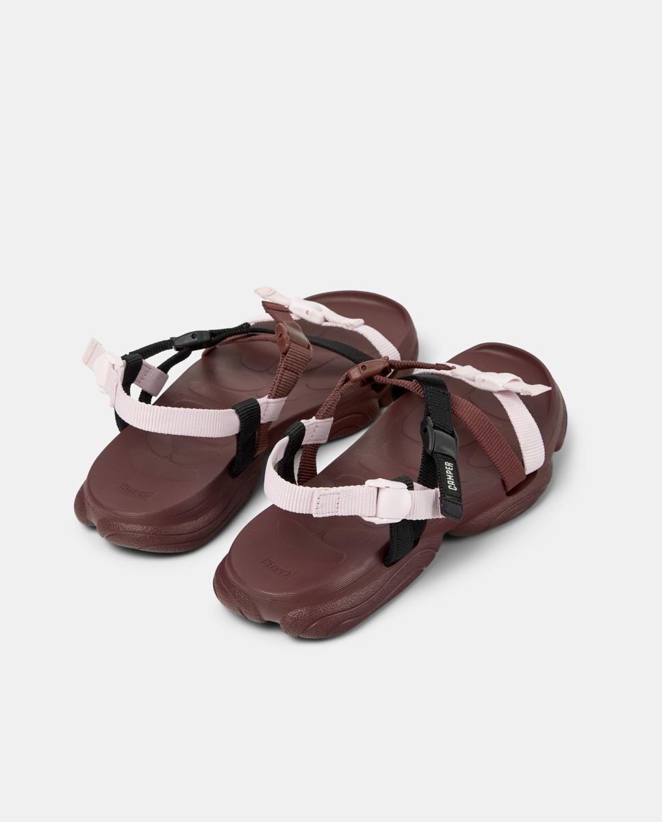 Sandálias Rasas Karst Sandal com Velcro Bordeaux-3