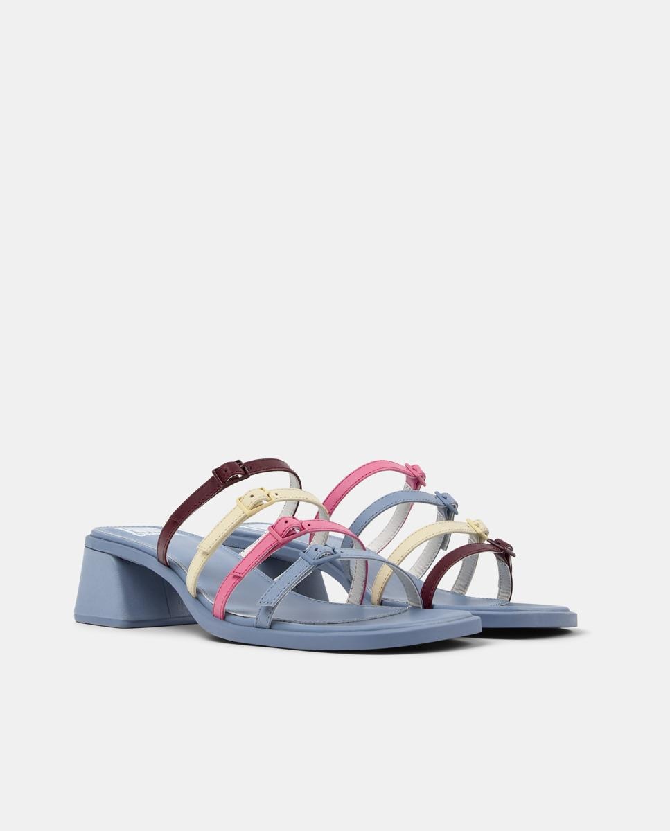 Sandálias de Tiras Kora Sandal Twins de Pele Multicolor-4