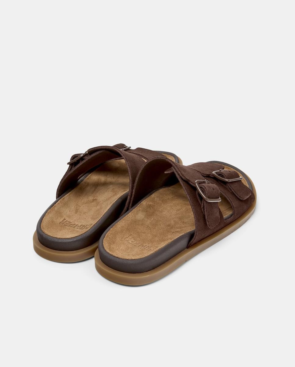 Sandálias Rasas de Pele Lluc Sandal Castanho-escuro-3