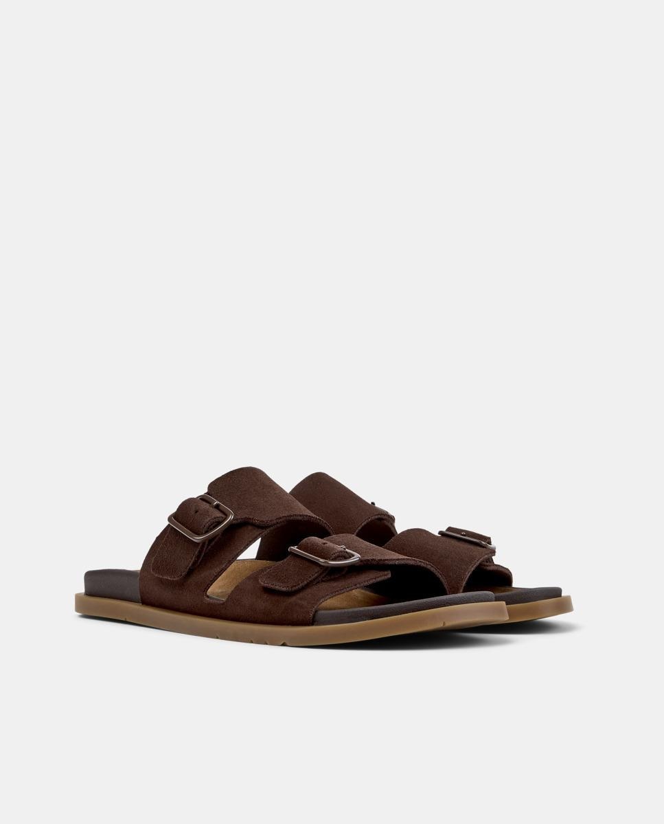 Sandálias Rasas de Pele Lluc Sandal Castanho-escuro-5