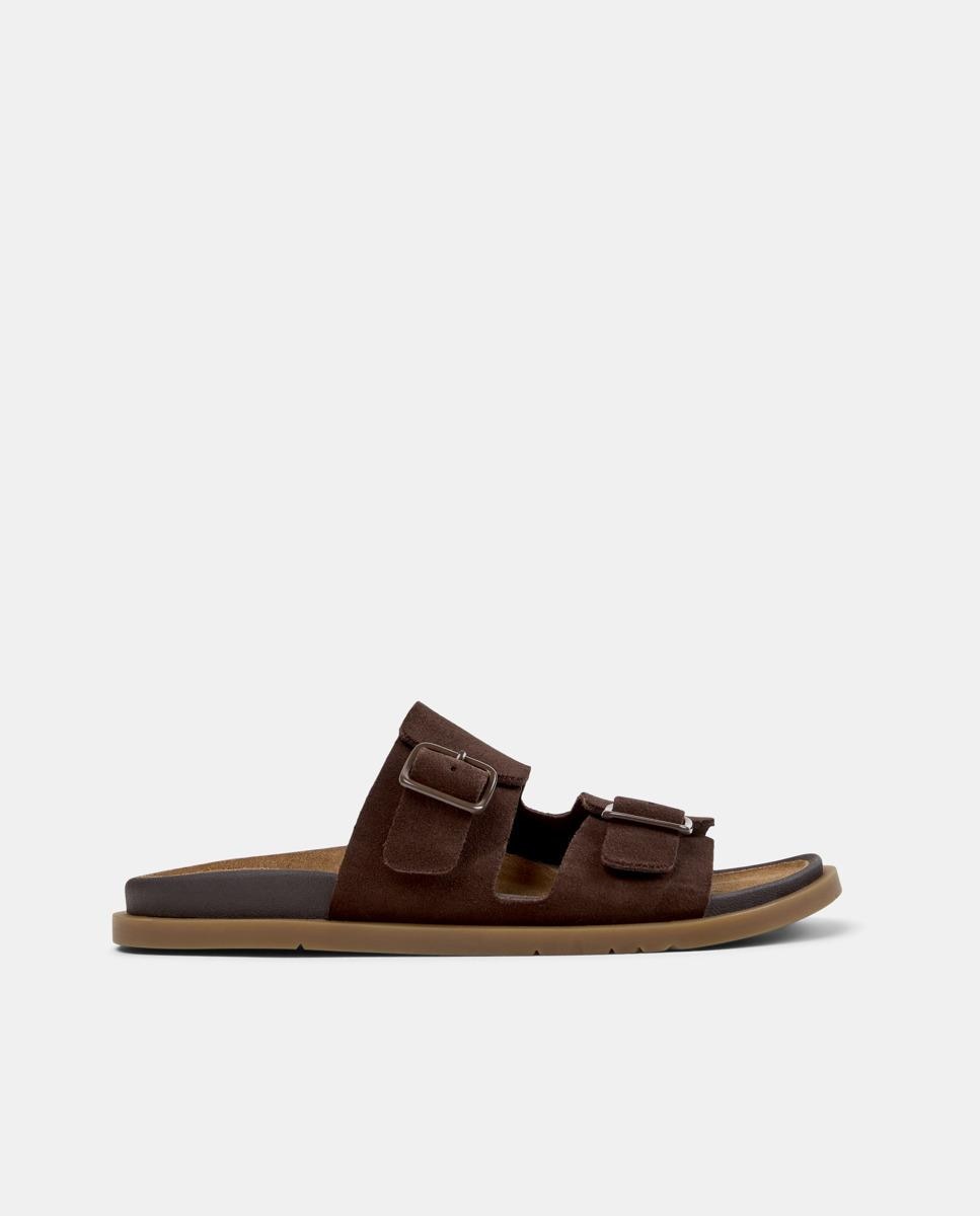 Sandálias Rasas de Pele Lluc Sandal Castanho-escuro-1