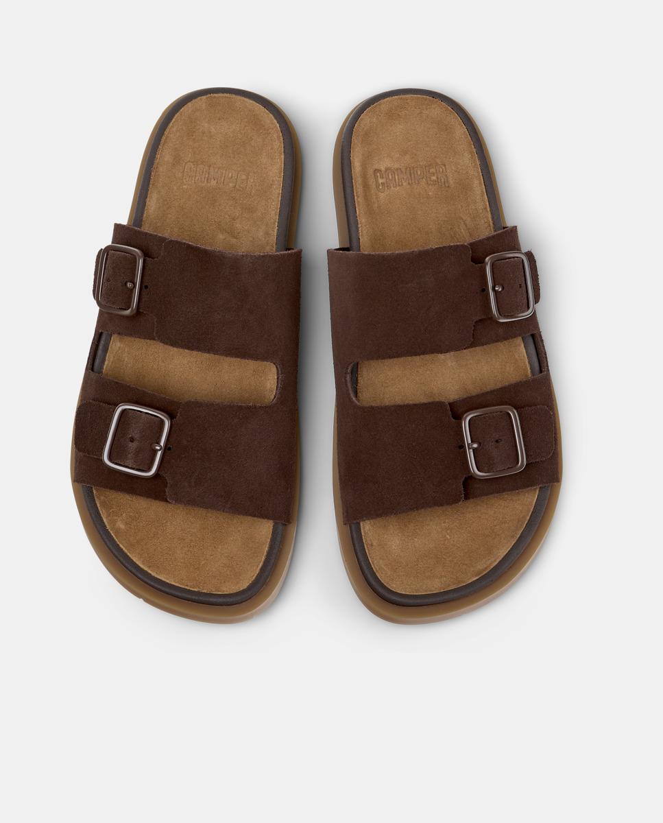 Sandálias Rasas de Pele Lluc Sandal Castanho-escuro-2