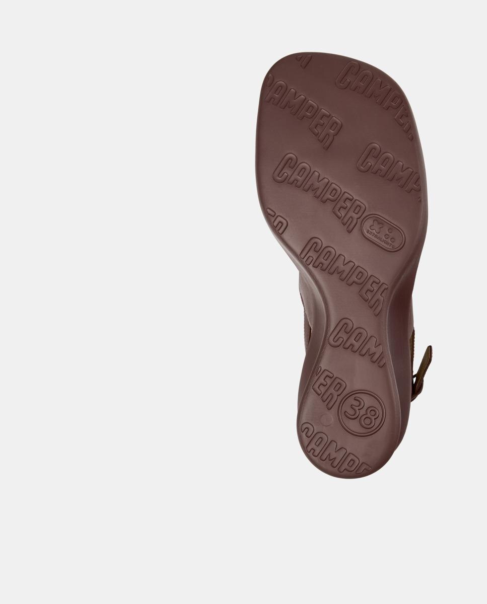 Sandálias Louise Sandal de Pele com Cunha Bordeaux-4