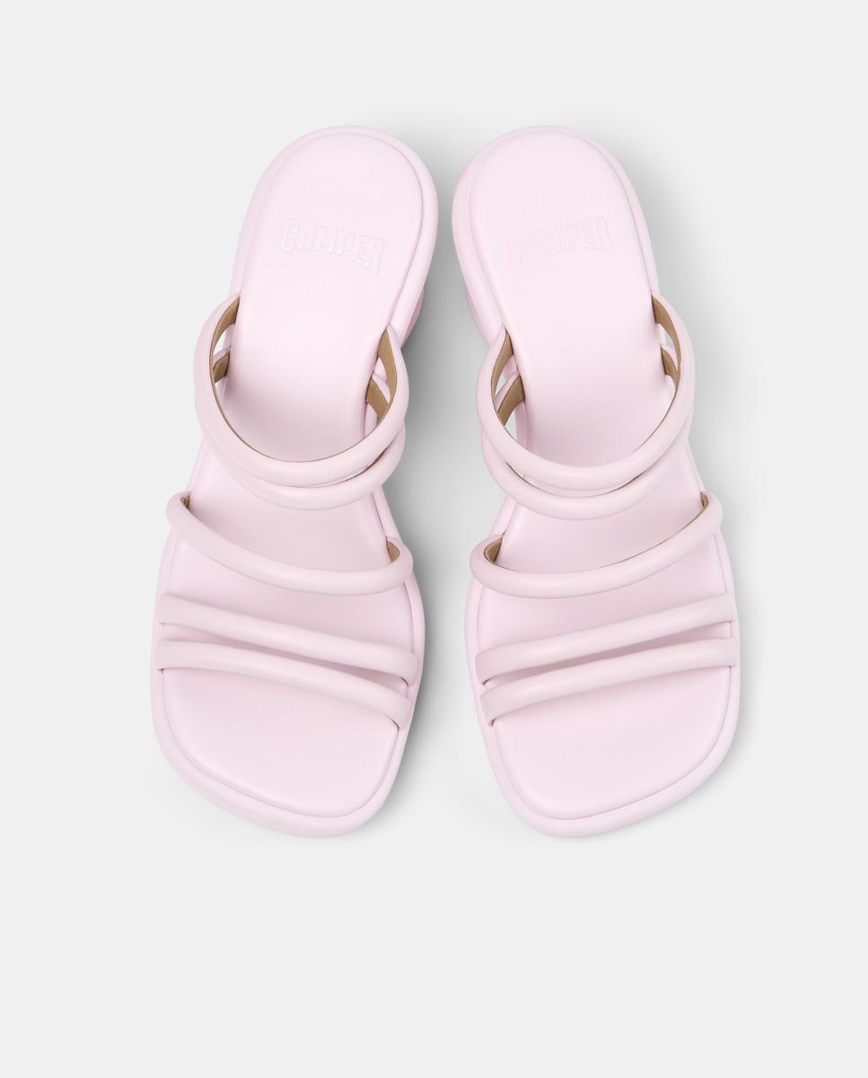 Sandálias de Cunha em Pele Louise Sandal Rosa-claro-2