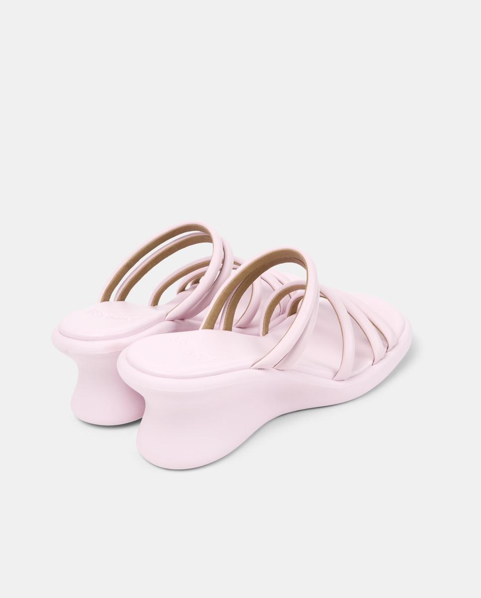 Sandálias de Cunha em Pele Louise Sandal Rosa-claro-3