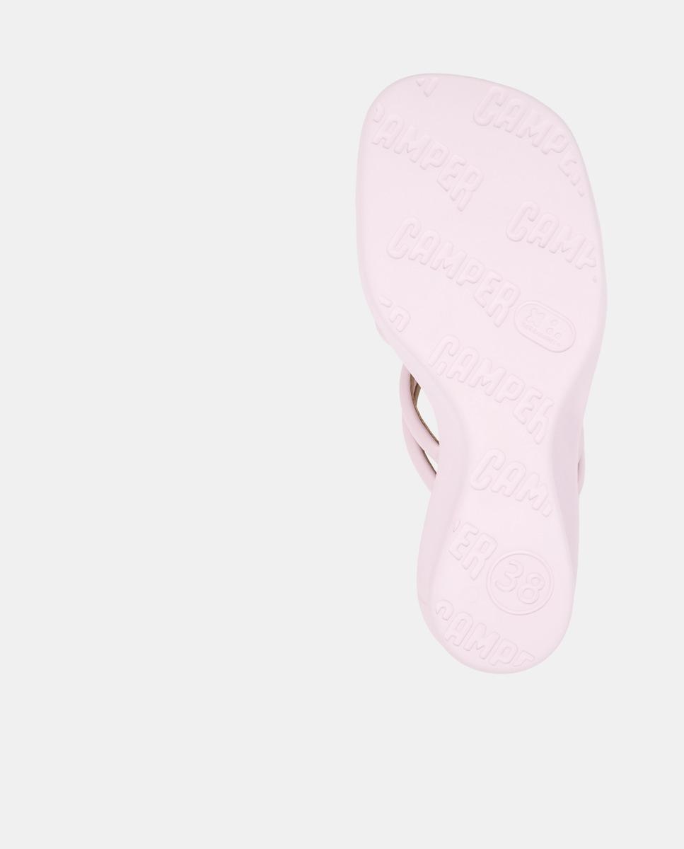 Sandálias de Cunha em Pele Louise Sandal Rosa-claro-4
