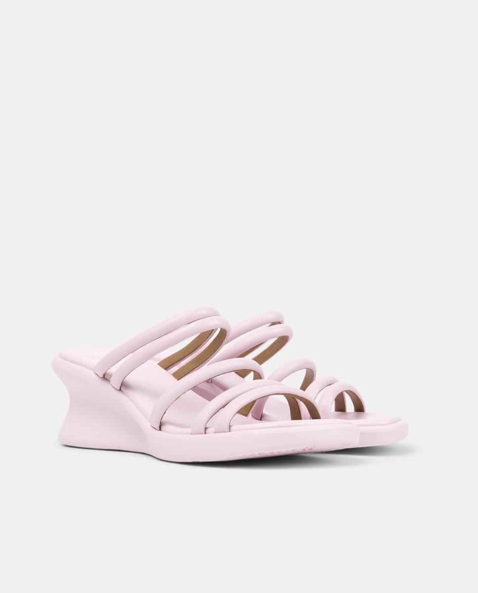 Sandálias de Cunha em Pele Louise Sandal Rosa-claro-5