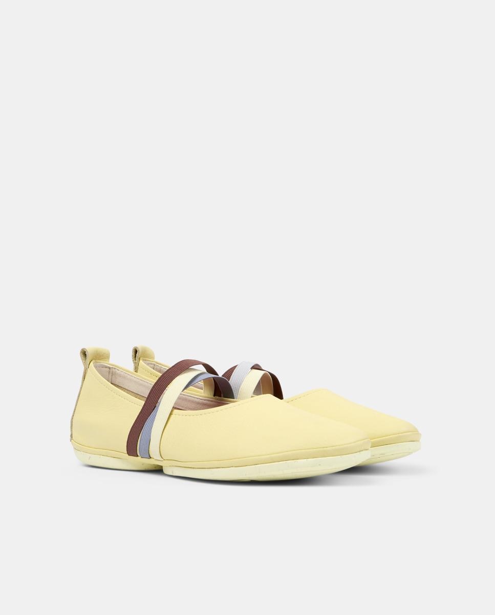 Sabrinas Rasas de Pele Right Nina Twins Amarelo-5