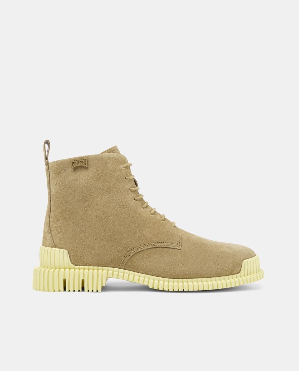 Botins de Pele Pix Bege-1