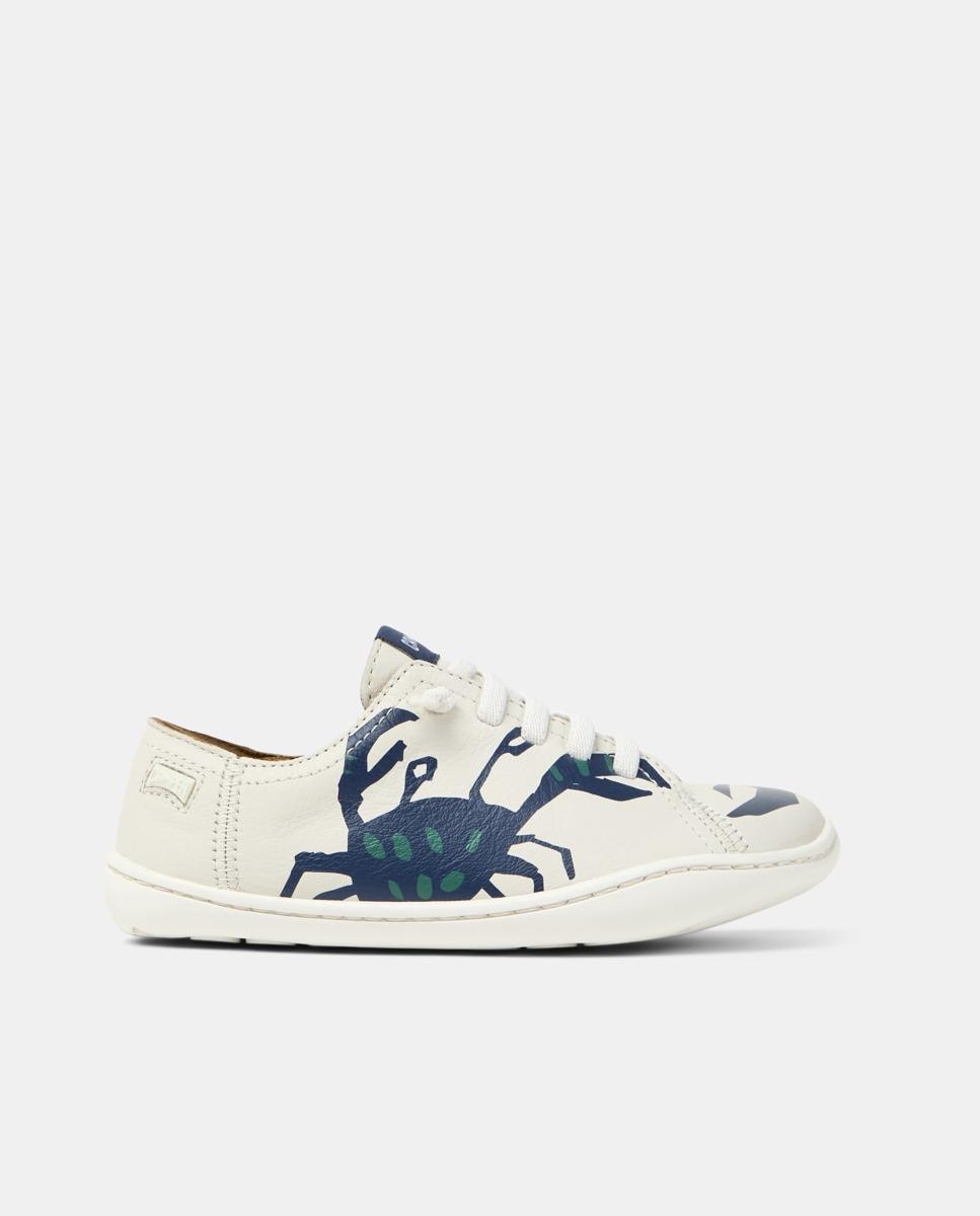 Sapatilhas de Pele Peu Cami com Atacadores Camper Branco-1