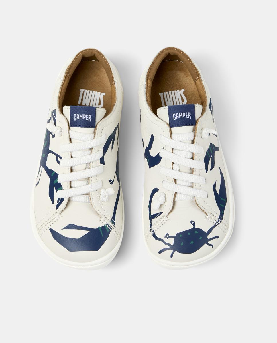 Sapatilhas de Pele Peu Cami com Atacadores Camper Branco-2