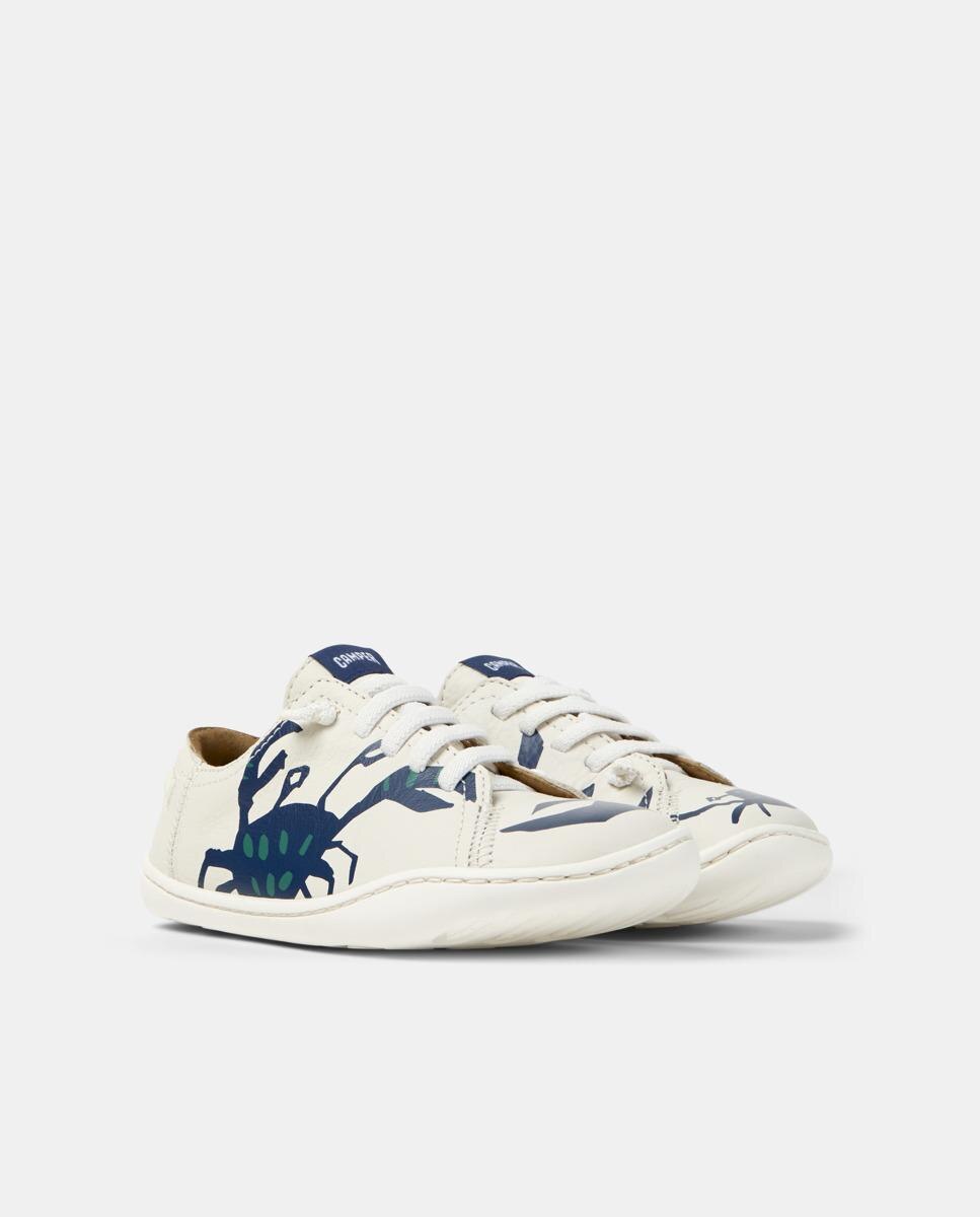 Sapatilhas de Pele Peu Cami com Atacadores Camper Branco-5