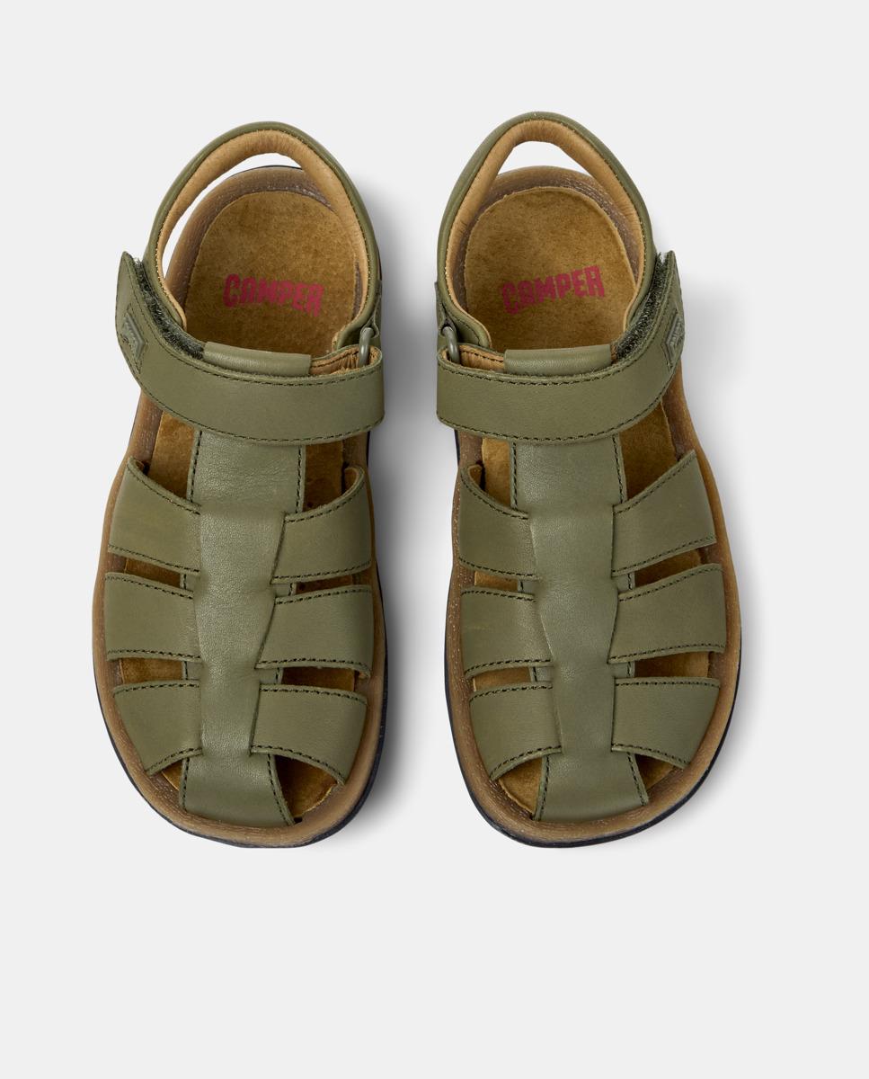 Sandálias Fechadas Bicho Ajustáveis com Plataforma Ergonómica Camper Verde-2