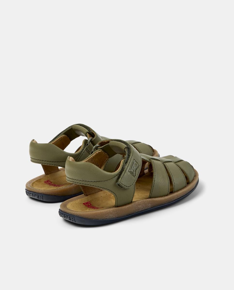Sandálias Fechadas Bicho Ajustáveis com Plataforma Ergonómica Camper Verde-3