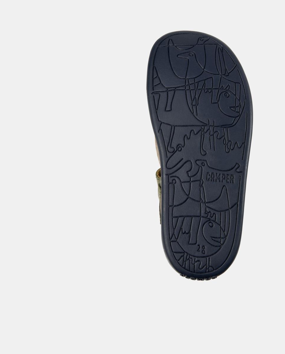 Sandálias Fechadas Bicho Ajustáveis com Plataforma Ergonómica Camper Verde-4