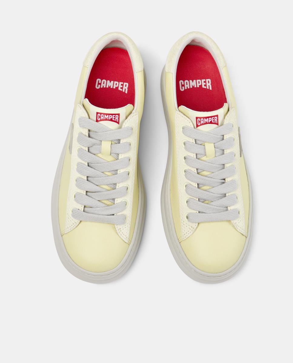 Sapatilhas de Pele Runner Four Creme-2