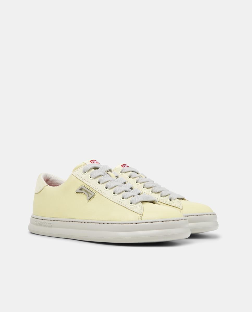 Sapatilhas de Pele Runner Four Creme-5