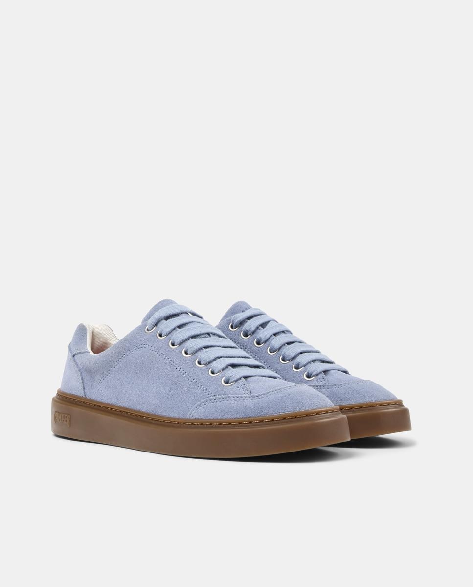 Sapatilhas Básicas de Pele Runner Twentyfive Azul-claro-5