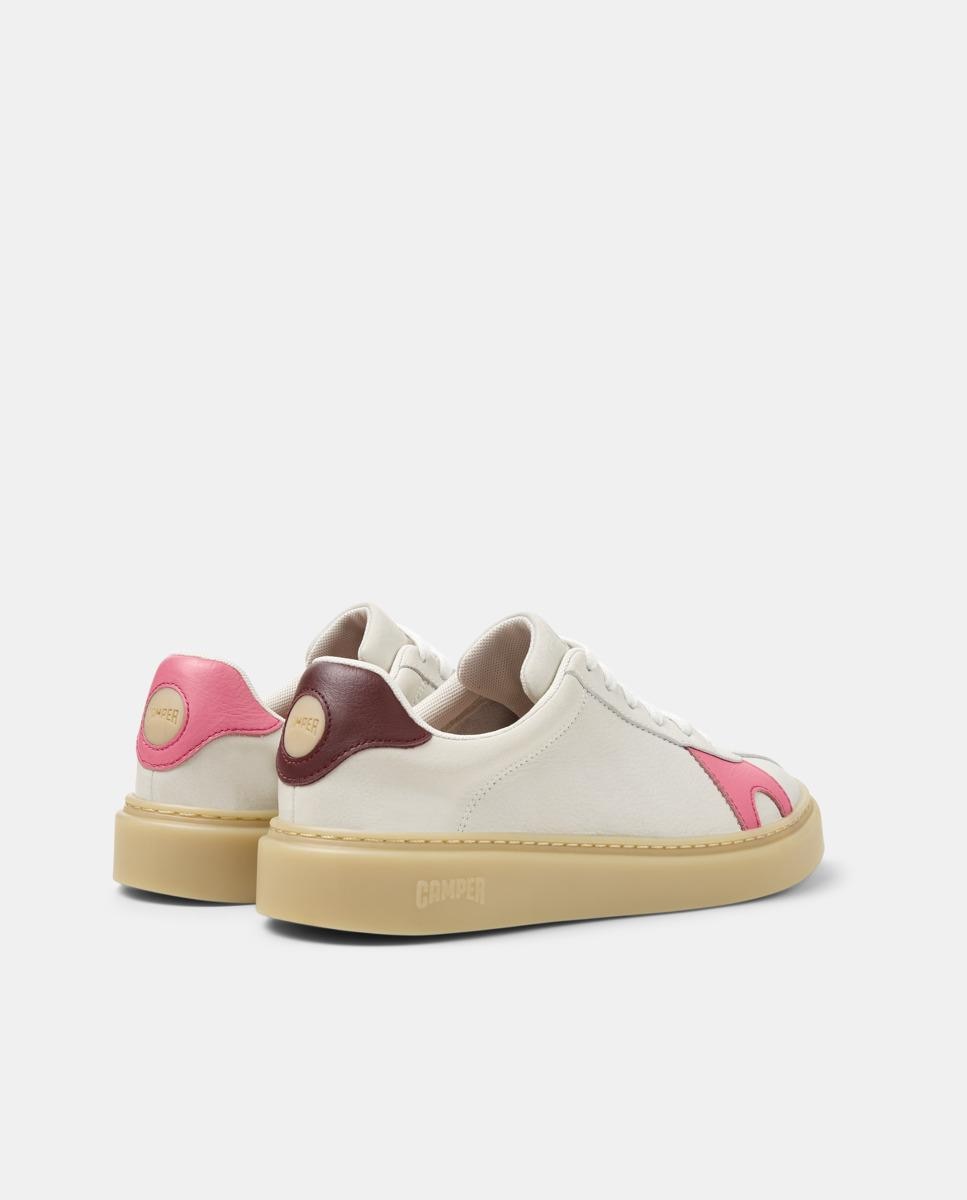 Sapatilhas Básicas de Pele Runner Twentyfive Twins Branco / Rosa-3