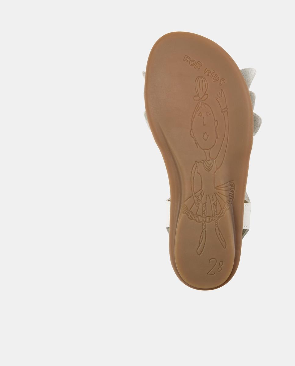 Sandálias Fechadas Infantil de Pele Right Kids Twins Branco-4