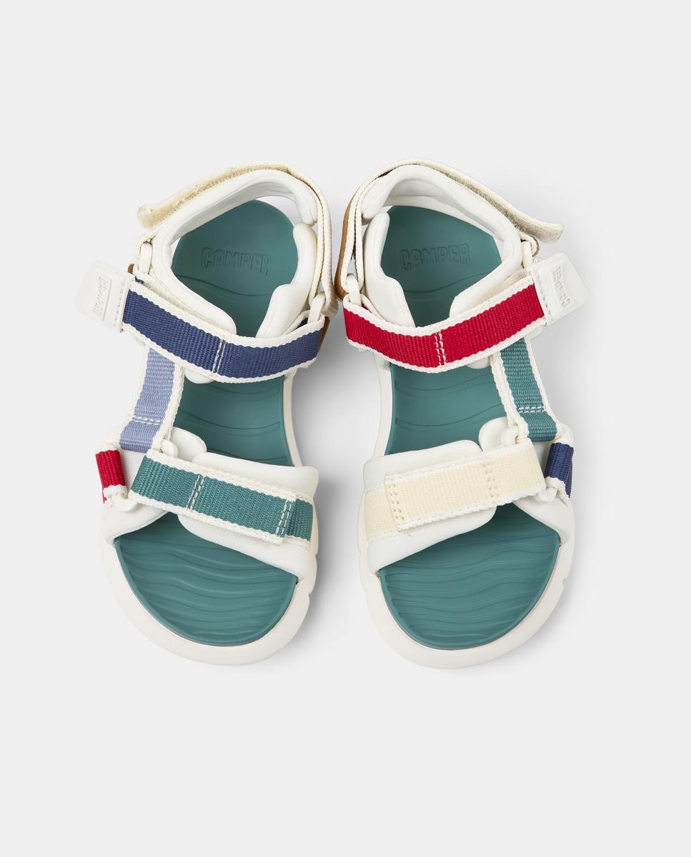 Sandálias Abertas Infantil Oruga Twins com Velcro Camper Multicolor-2