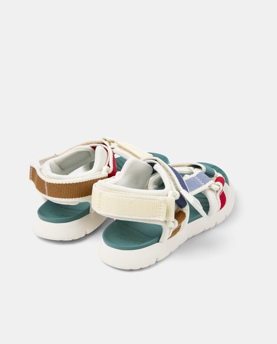 Sandálias Abertas Infantil Oruga Twins com Velcro Multicolor-3