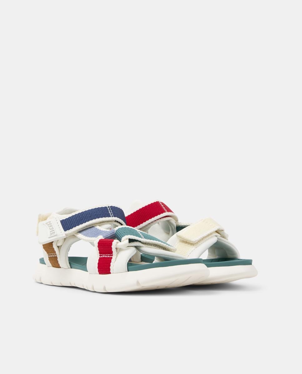 Sandálias Abertas Infantil Oruga Twins com Velcro Multicolor-5