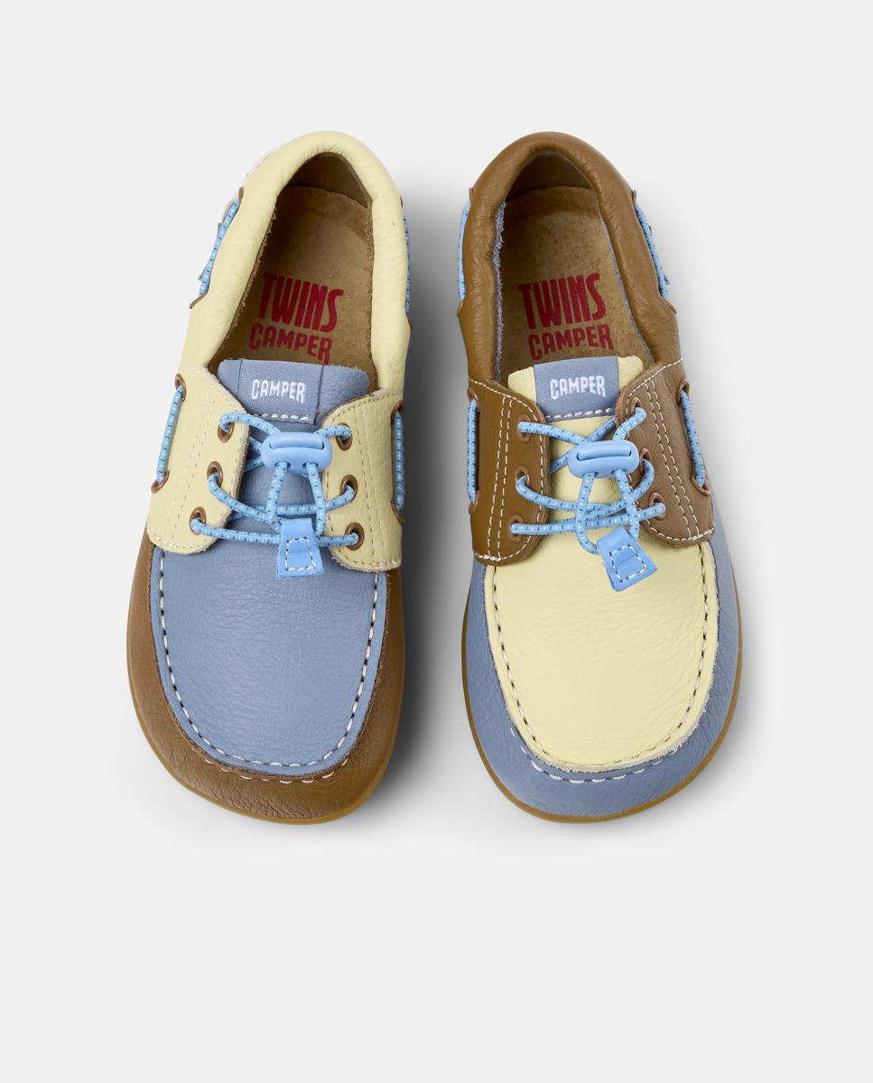 Sapatos Náuticos Infantil de Pele Peu Cami Twins Camper Multicolor-2
