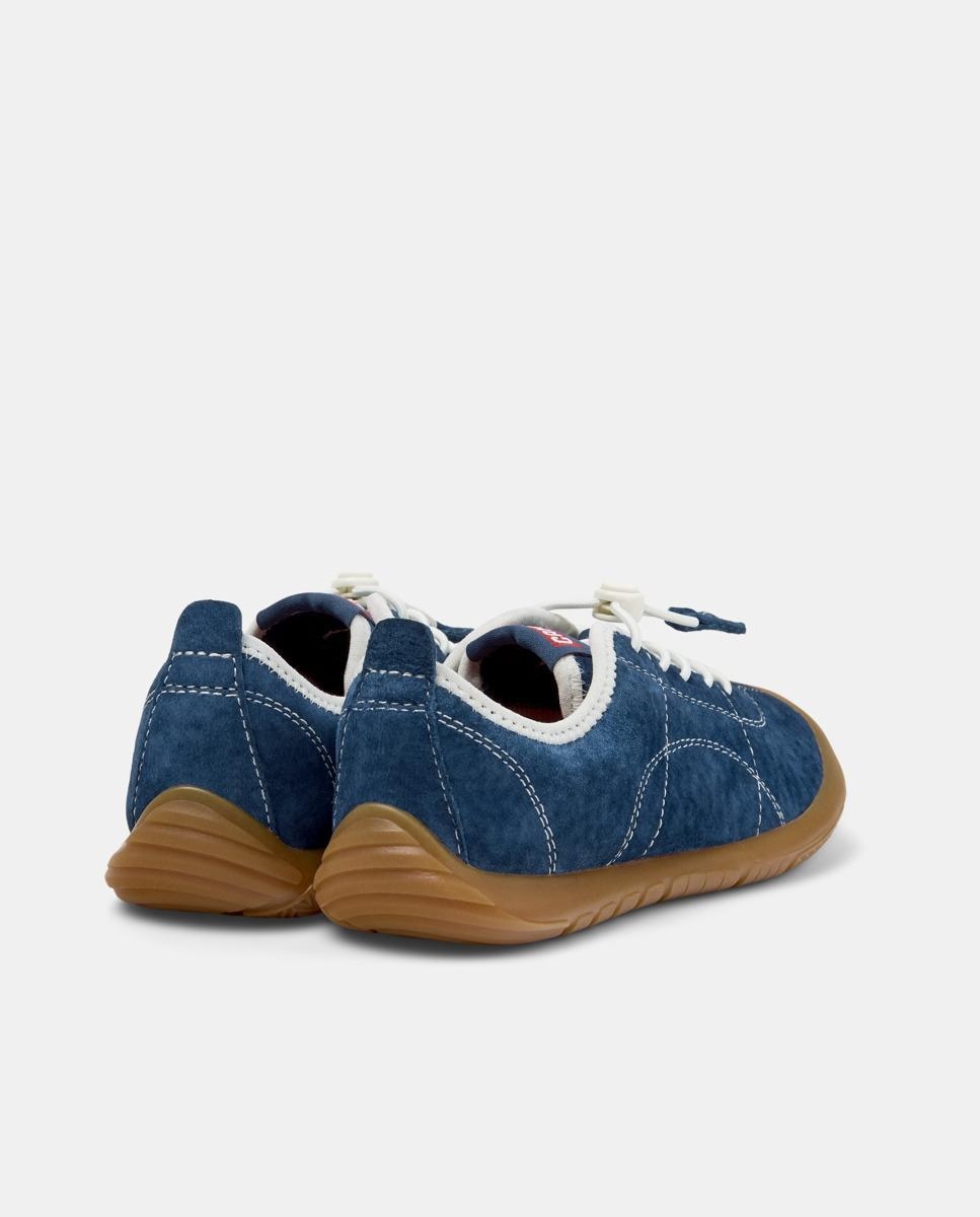 Sapatilhas de Pele Peu Path com Atacadores Infantil Camper Azul-3