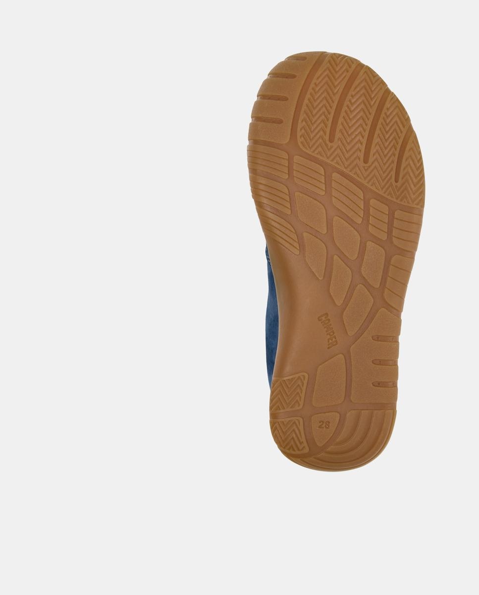 Sapatilhas de Pele Peu Path com Atacadores Infantil Camper Azul-4