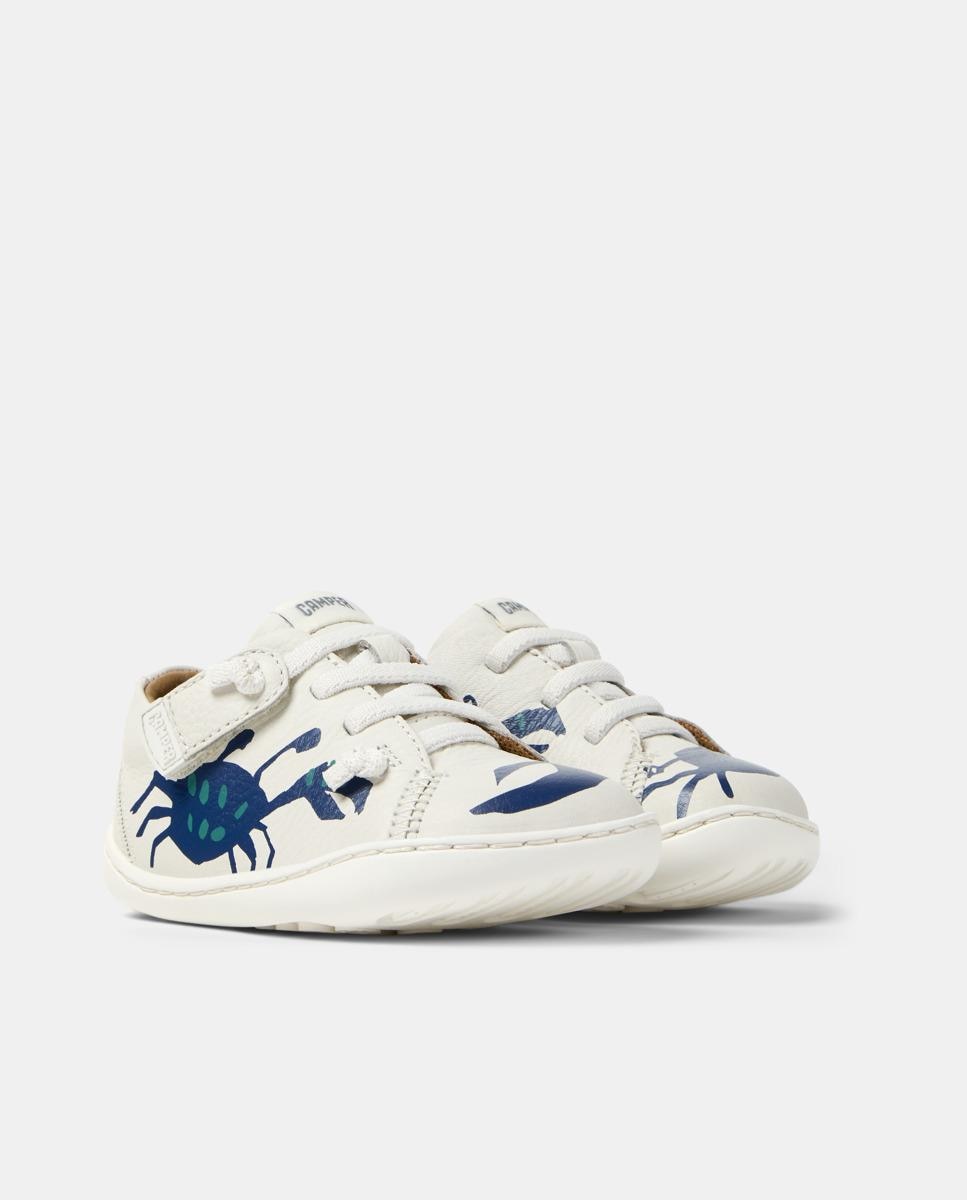 Sapatilhas de Pele Peu Cami Twins com Atacadores Branco-3