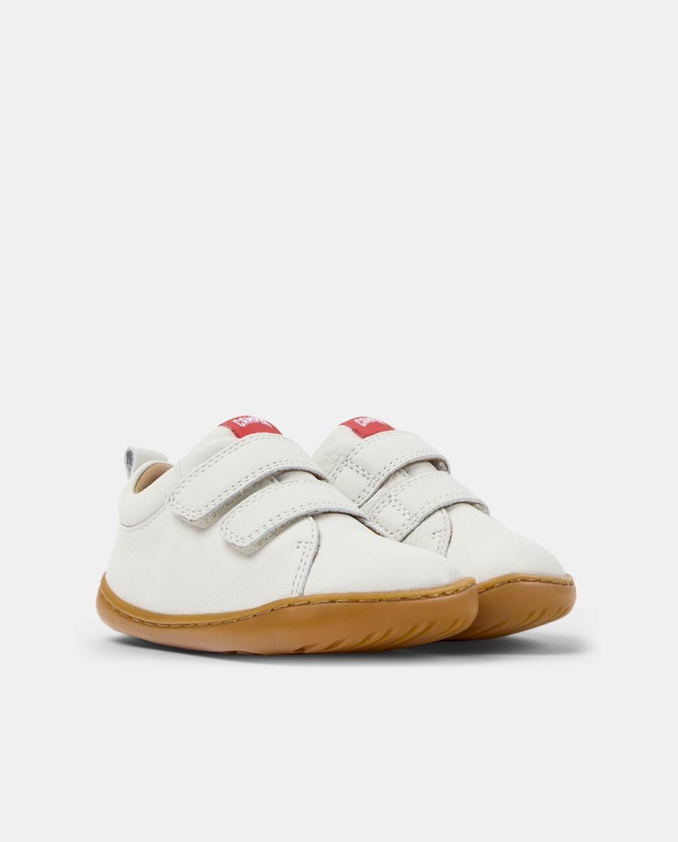 Sapatilhas Desportivas Infantil de Pele Peu Cami Branco-5