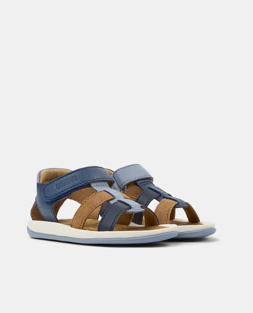 Sandálias Fechadas Infantil de Pele Bicho Twins Camper Multicolor-5