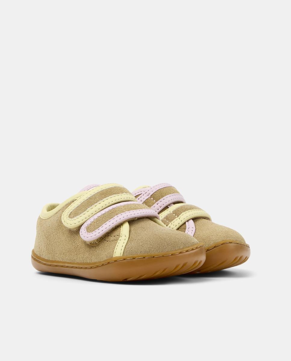 Sapatilhas Desportivas Infantil de Pele Peu Cami Twins Castanho-5