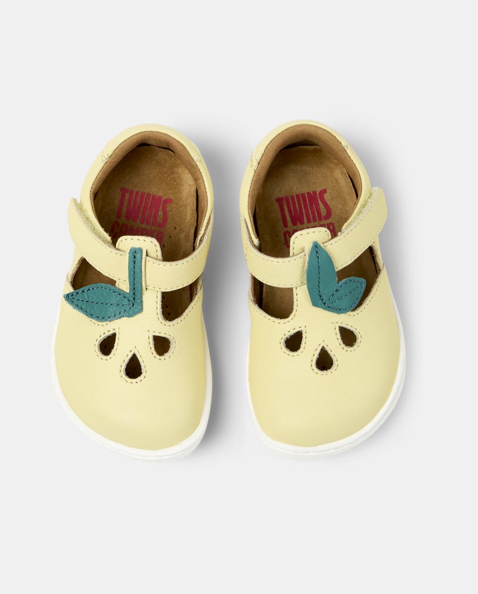 Bailarinas Peu Cami Twins com Velcro Amarelo-2