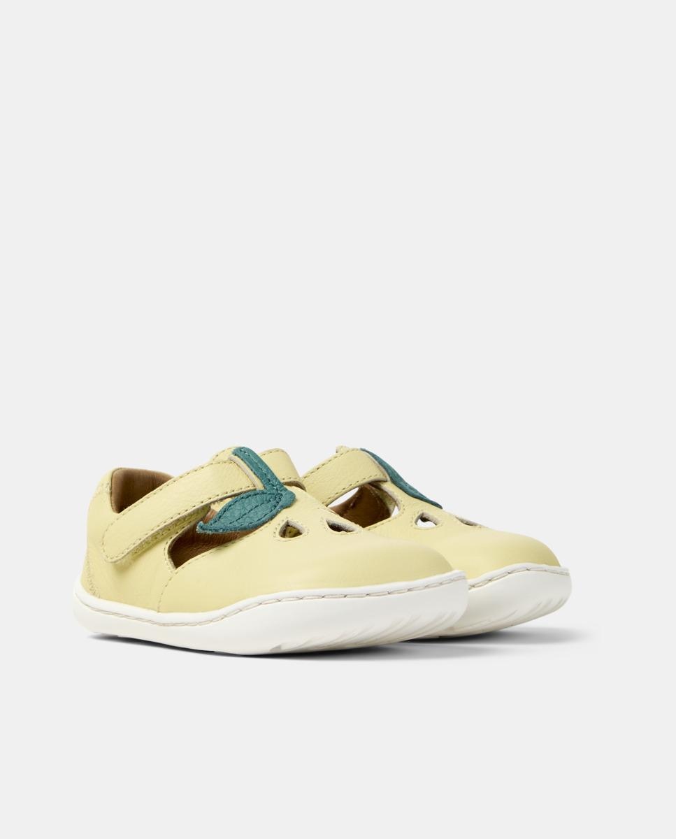 Bailarinas Peu Cami Twins com Velcro Amarelo-5