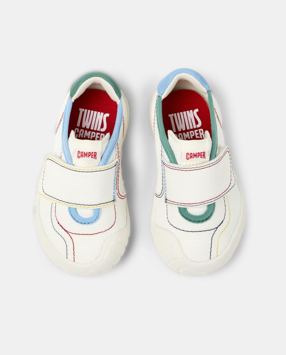 Sapatilhas Desportivas Infantil Peu Path Twins com Velcro Camper Branco-2