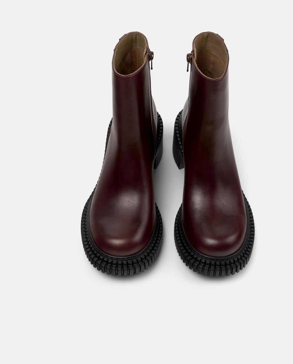 Botins de Pele Pix London Castanho-escuro-2