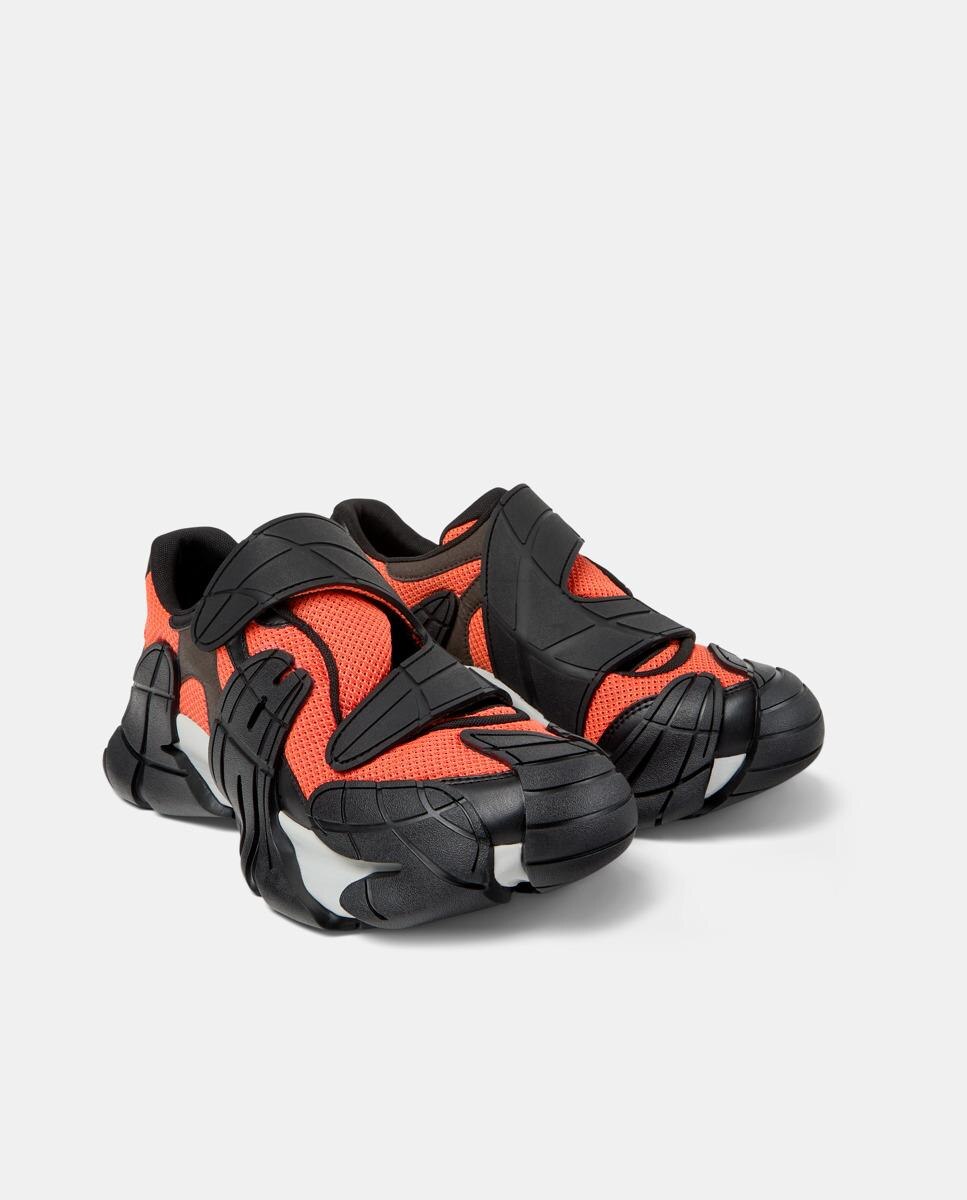 Sapatilhas Desportivas com Velcro em Cinzento Preto / Vermelho-4