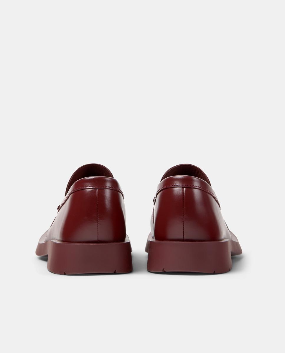 Mocassins Rasos Unissexo de Pele 1978 Bordeaux-3