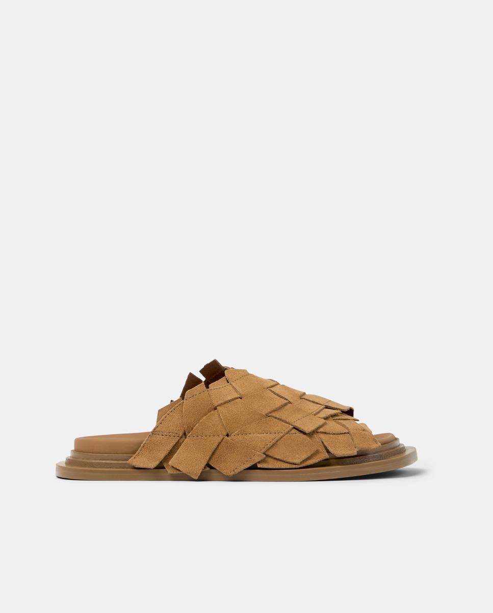 Imagem 0 de Sandálias de Tira Unissexo de Pele Nada