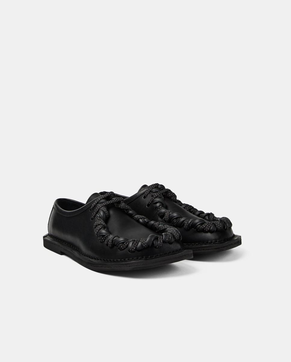 Mocassins Rasos Unissexo de Pele Eki Preto-4