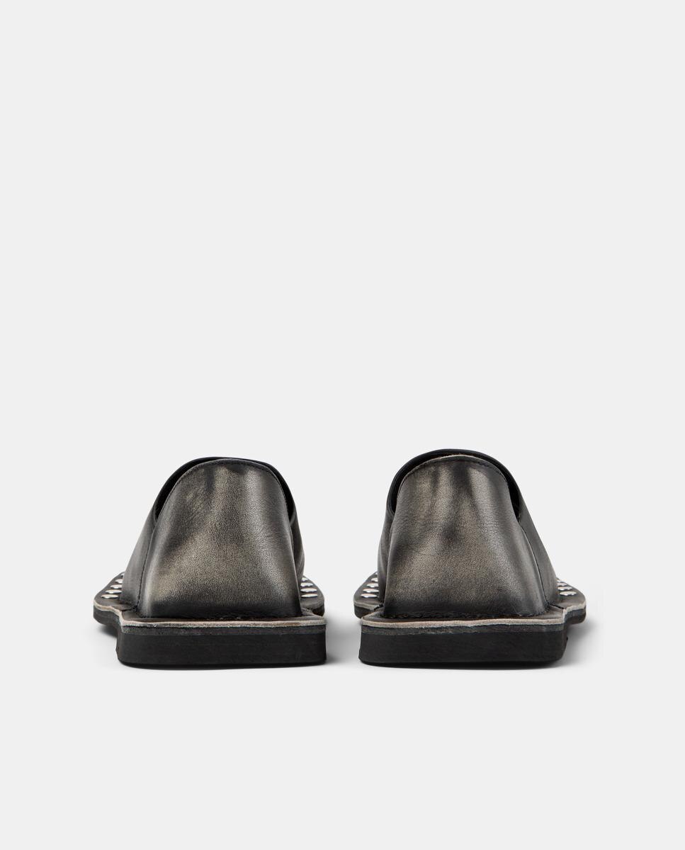 Mocassins de Pele Menosmal Preto / Cinzento-3