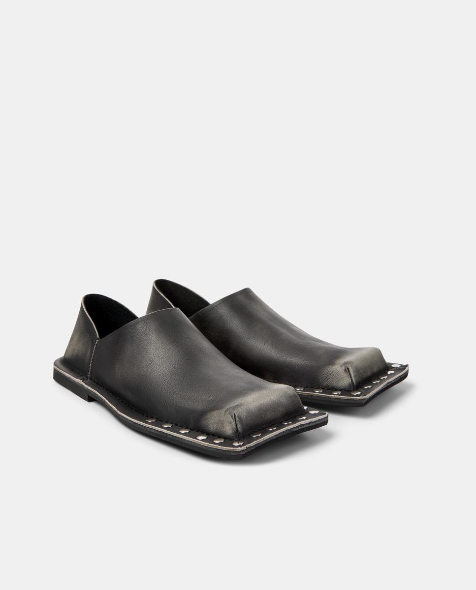 Mocassins de Pele Menosmal Preto / Cinzento-4