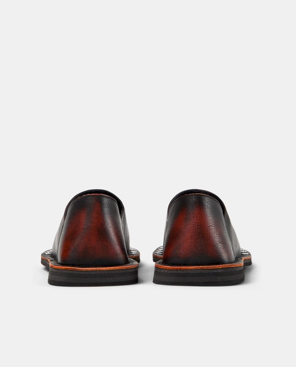 Mocassins Unissexo de Pele Menosmal Preto / Vermelho-3